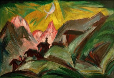 Stafelalp by Moonlight by Ernst Ludwig Kirchner